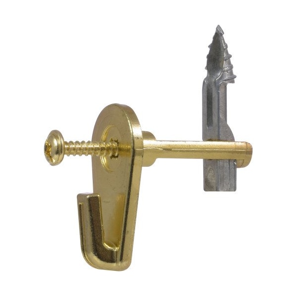 Hillman HILLMAN MegaHook Brass-Plated Gold Heavy Duty Picture Hook 100 lb 1 pk 122410 - main